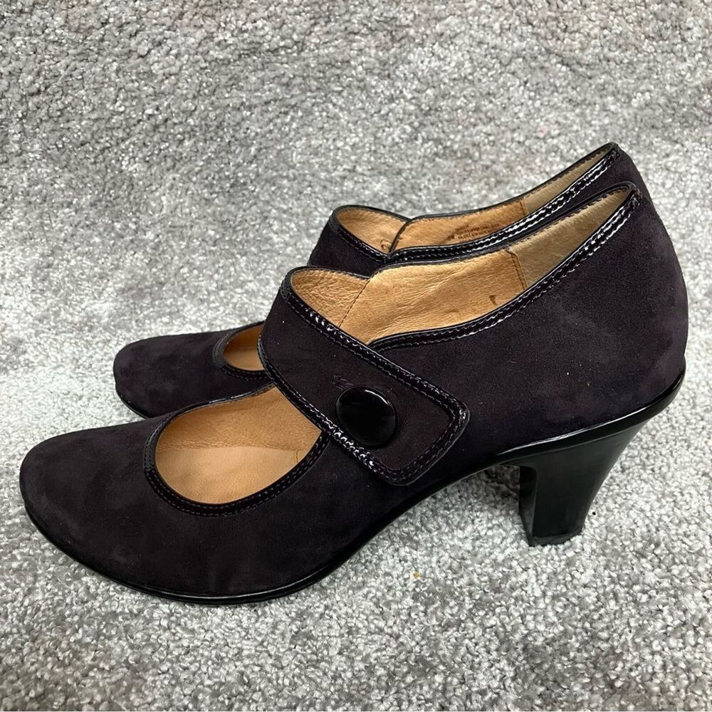 Sofft Obella Womens Mary Jane Heels Dark Purple Suede Size 9 Office Teacher NWOT